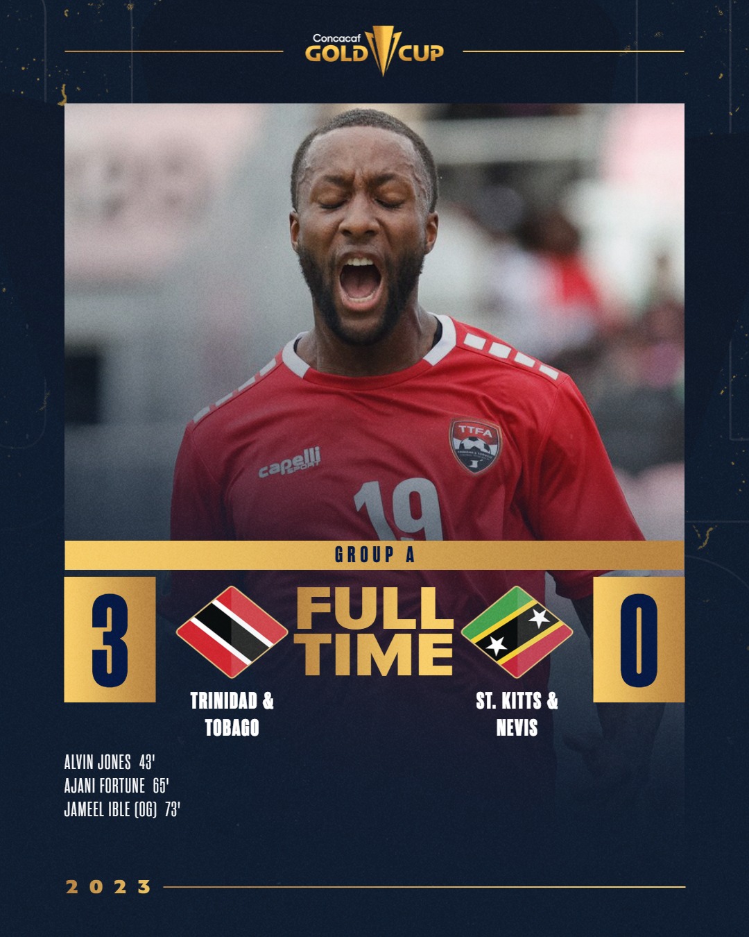 Trinidad and Tobago dominates with 30 victory in Concacaf Gold Cup